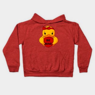 Be Mine Valentine Rubber Duck Kids Hoodie